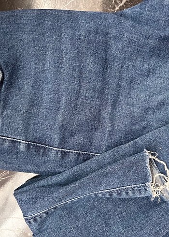 Parlak Mavi Kadın Denim Pantolon - Görsel 2