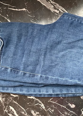 Parlak Mavi Kadın Denim Pantolon - Görsel 3