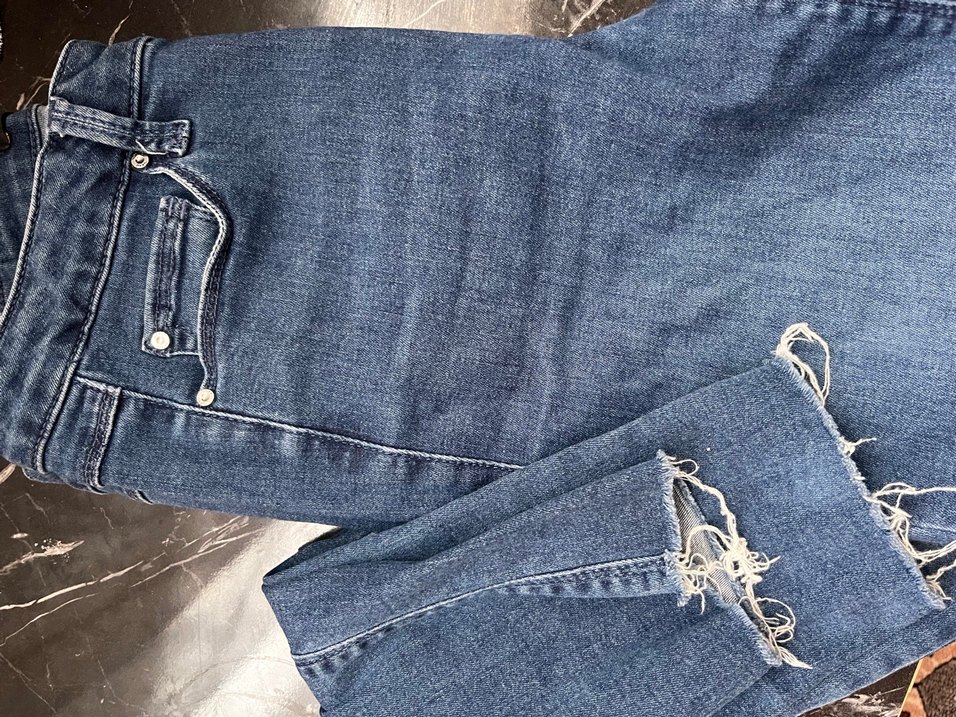 Parlak Mavi Kadın Denim Pantolon - Görsel 2