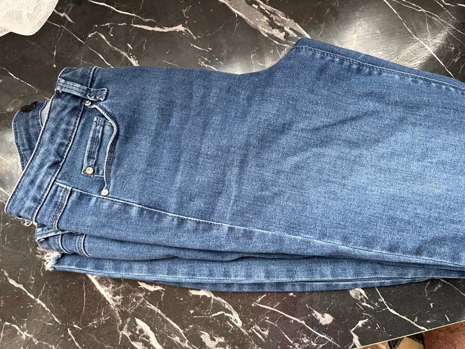 Parlak Mavi Kadın Denim Pantolon - Görsel 3