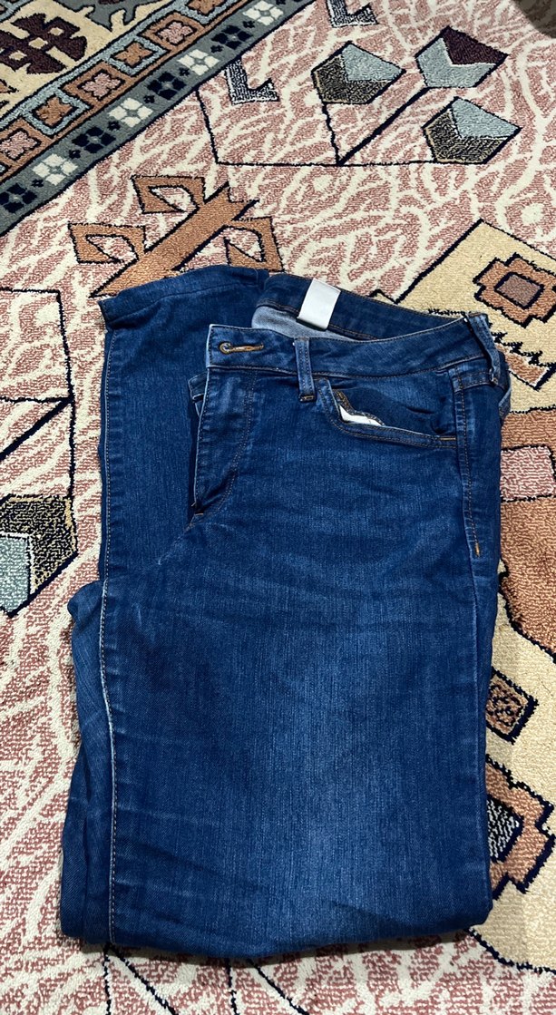 Kemerli Lacivert Kadın Denim Pantolon - Görsel 3