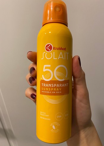 Kruidvat Solait SPF 50 Transparan Güneş Spreyi - Görsel 2