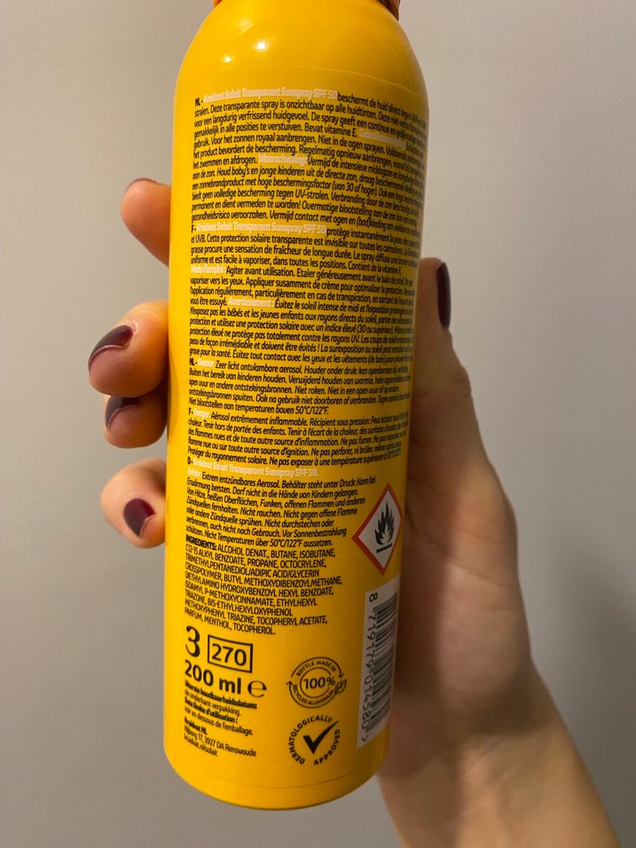 Kruidvat Solait SPF 50 Transparan Güneş Spreyi - Görsel 3