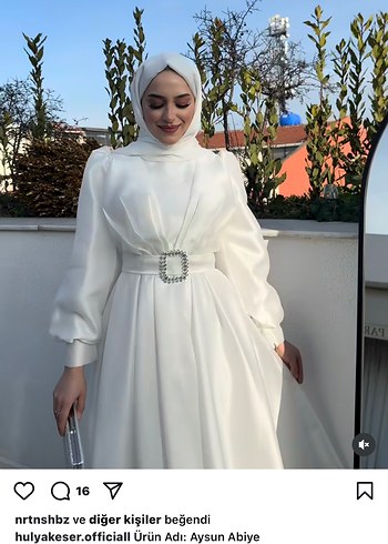 Beyaz Uzun Kollu Aysun Abiye