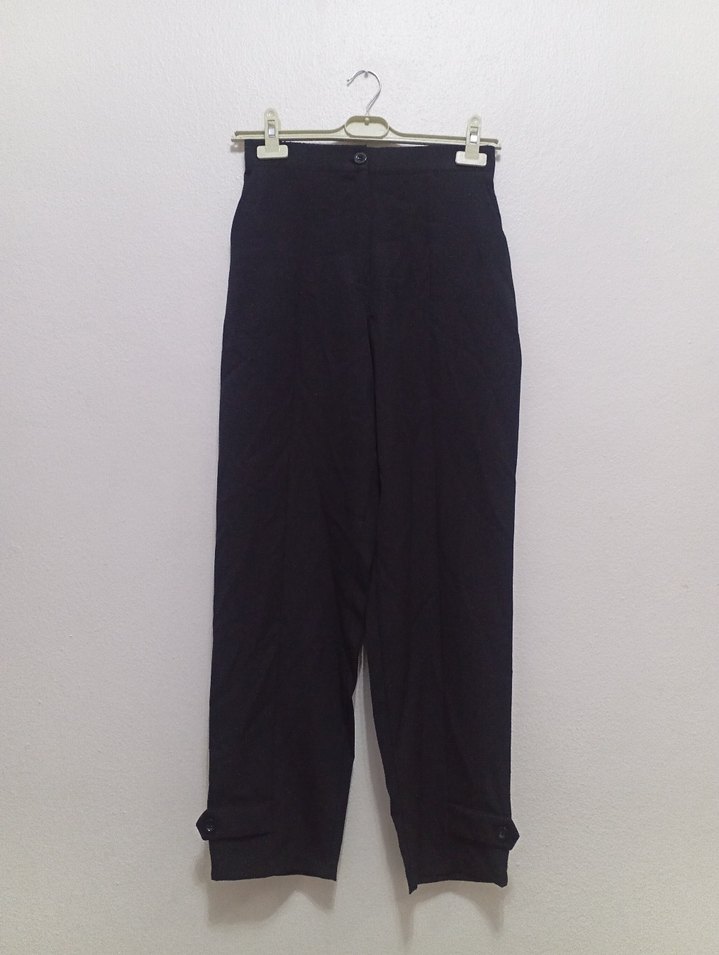 Kadın Siyah Kumaş Pantolon - Görsel 2