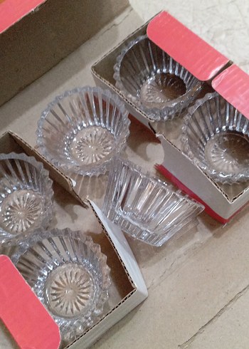 kahve yanı Cam Tatlı Kasesi Seti - Görsel 2