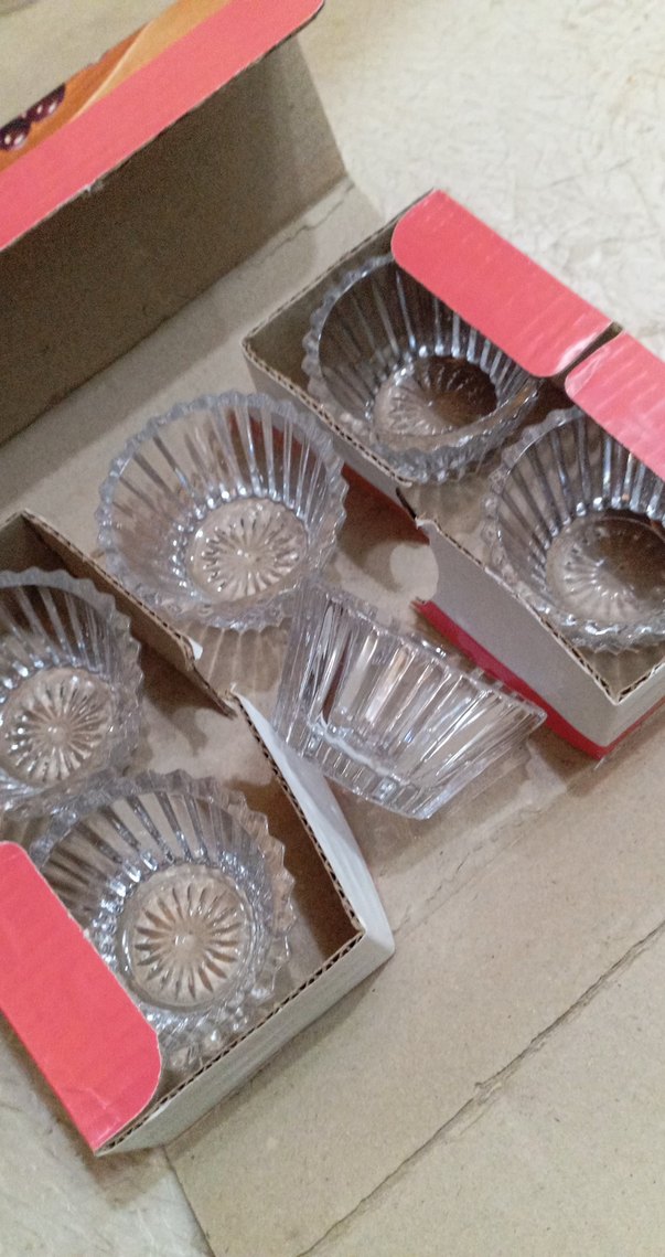 kahve yanı Cam Tatlı Kasesi Seti - Görsel 2