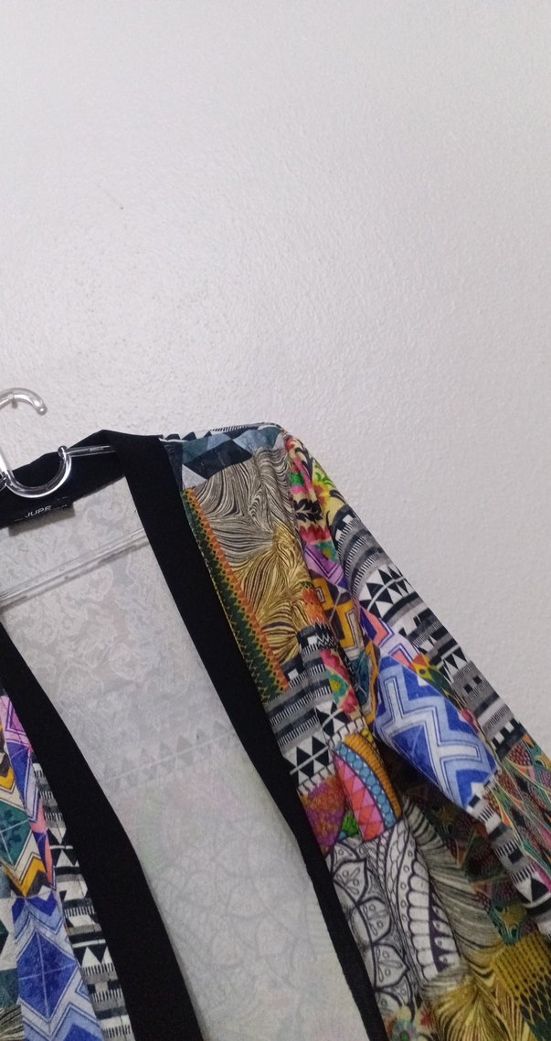 Renkli Püsküllü Uzun Bohem Kadın Kimono - Görsel 5