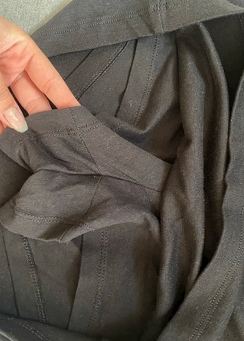 xs Beden Bershka siyah beli katlamalı mini etek