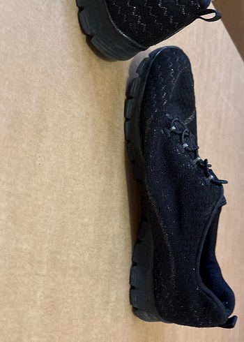 Siyah Kadın Spor Stiletto Topuklu Sneaker - Görsel 4