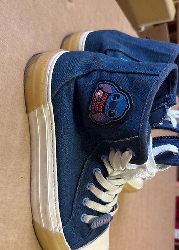 Mavi Kot Yüksek Top Sneaker Kadın - Görsel 3