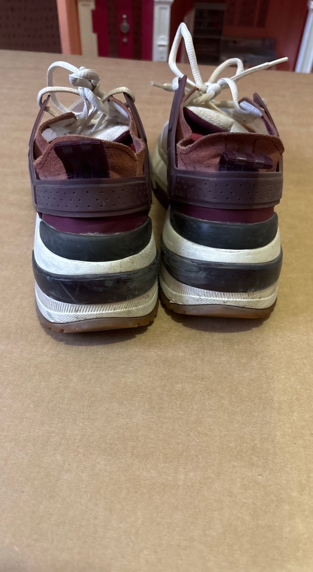 Zara Beyaz Gri Bağcıklı Kadın Spor Ayakkabı - Görsel 3