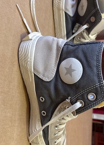 Gri Beyaz Kadın Spor Ayakkabı Elastik Bağcık - Görsel 5