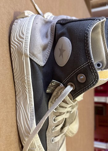 Gri Beyaz Kadın Spor Ayakkabı Elastik Bağcık - Görsel 4