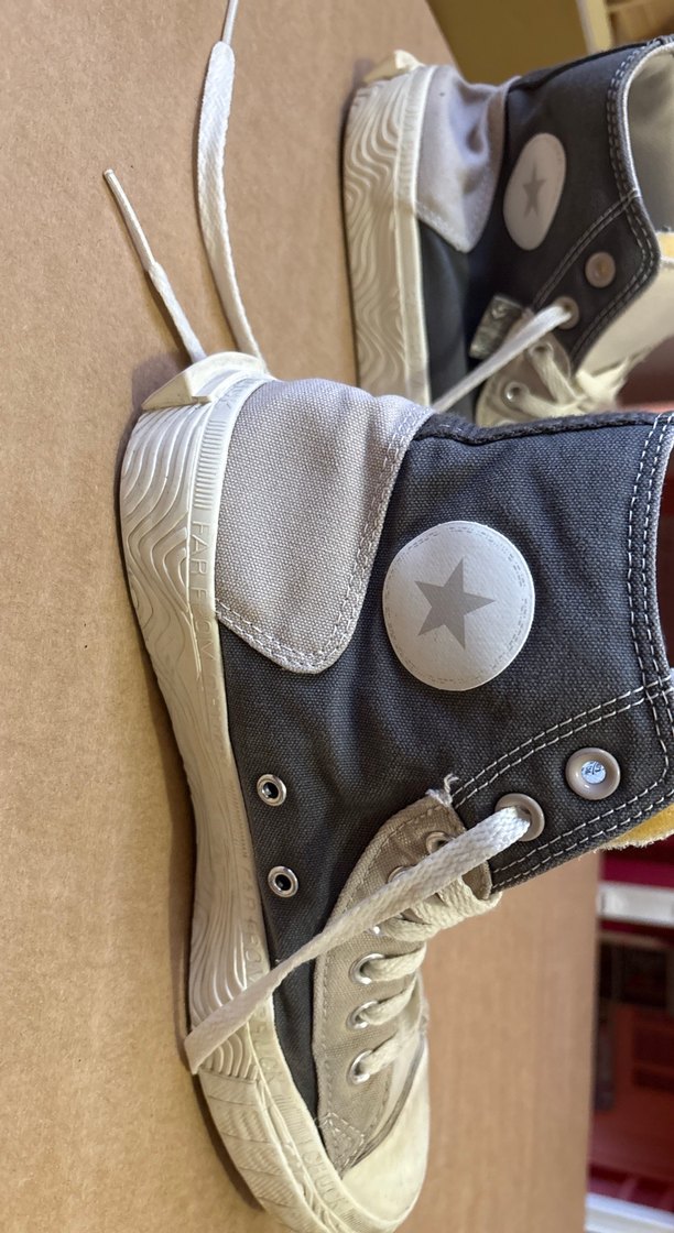 Gri Beyaz Kadın Spor Ayakkabı Elastik Bağcık - Görsel 5