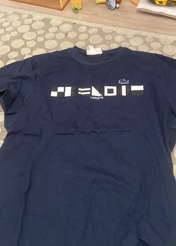 Lacoste Erkek Lacivert Baskılı Tişört