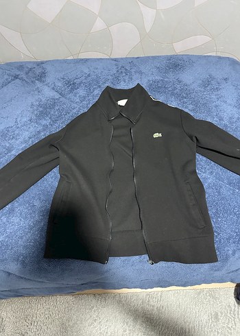 Lacoste Siyah Fermuarli Spor Ceket