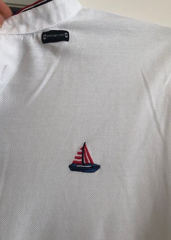 Düğmeli Beyaz Erkek Polo Tişört - Görsel 2