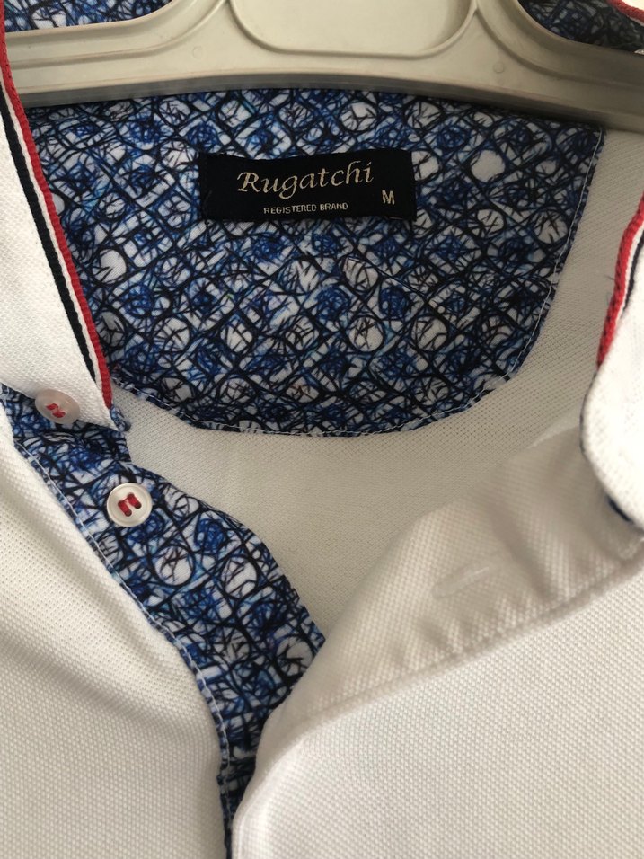 Düğmeli Beyaz Erkek Polo Tişört - Görsel 3