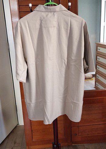 Bej Kısa Kollu Pamuklu Erkek Gömlek - Görsel 2