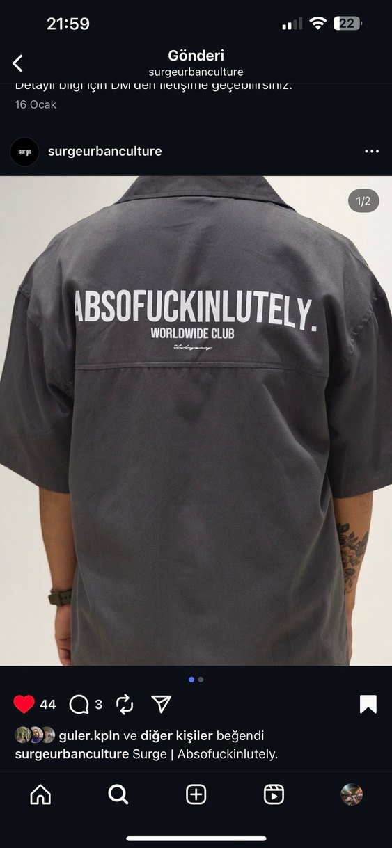 Gri Kısa Kollu oversize Erkek Gömlek - Görsel 2