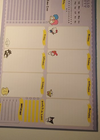 Pastel Sarı Haftalık Planlayıcı Defter