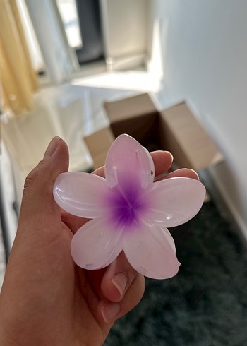 Şeffaf Mor Çiçek Saç lotus Toka