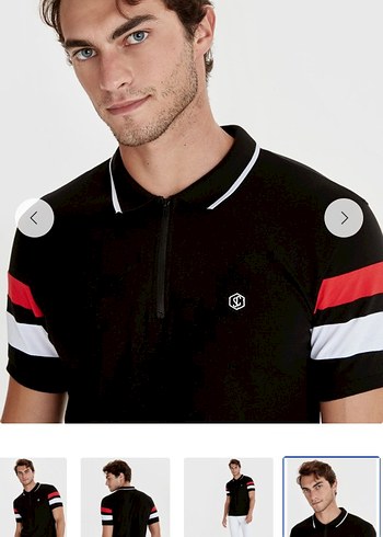 xs Beden Siyah Kısa Kollu Polo Tişört