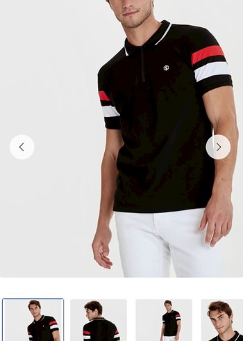 Siyah Kısa Kollu Polo Tişört