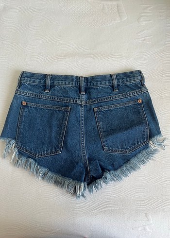 Asos Bohem Tarzı Koyu Mavi Kot Mini Şort