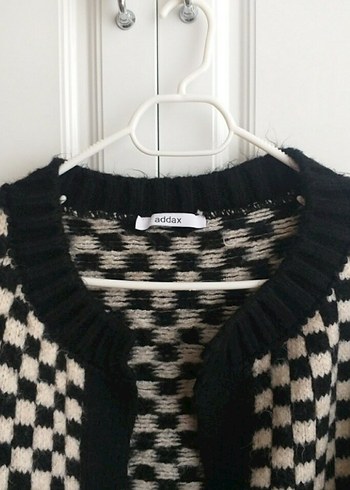 Kareli Örgü Hırka - Görsel 2