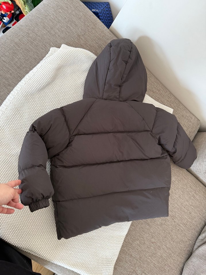 Kapüşonlu Erkek Çocuk Antrasit Şişme Mont - Görsel 5