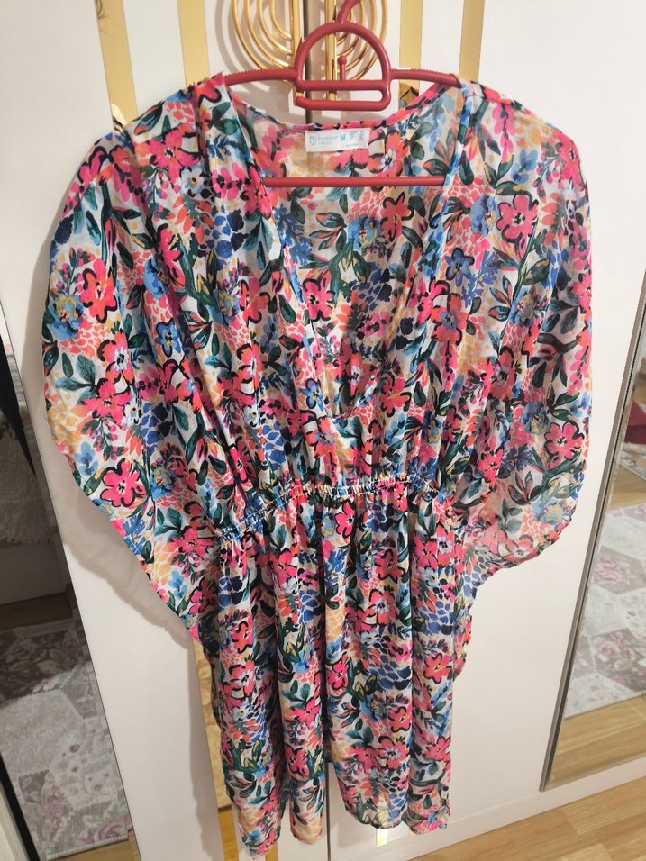 Çiçek Desenli Uzun Hamile Tunik - Görsel 2