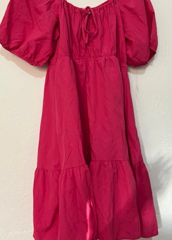 Pembe tekne yaka Elbise