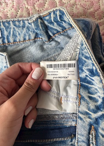 Zara straight fit mavi renk jean - Görsel 4