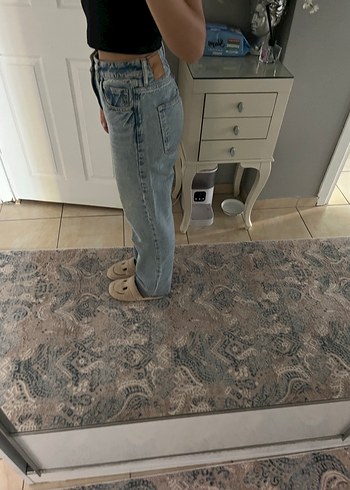 Zara straight fit mavi renk jean - Görsel 6