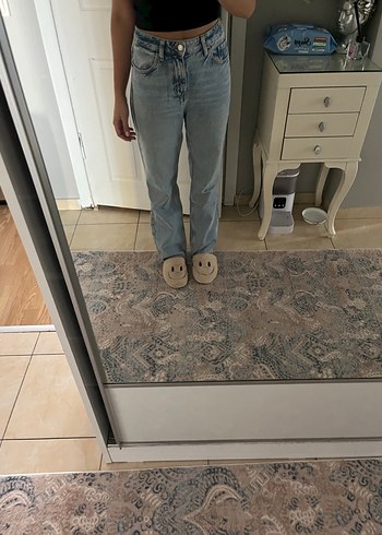 Zara straight fit mavi renk jean - Görsel 7