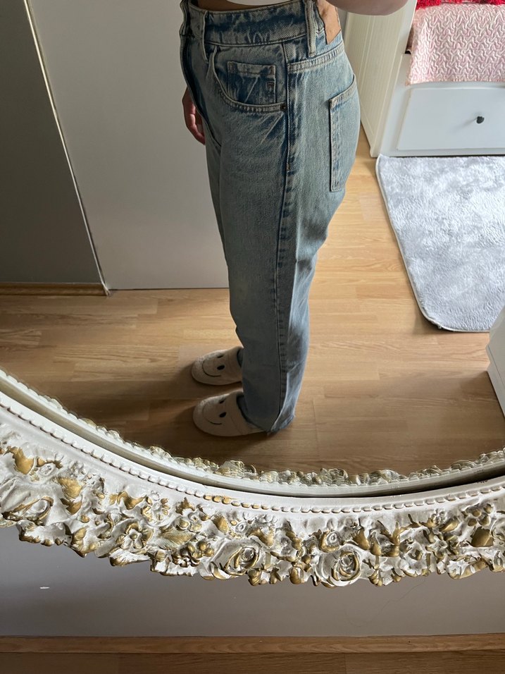 Zara straight fit mavi renk jean - Görsel 2