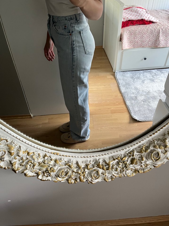 Açık mavi yüksek bel Trendyolmilla wide leg jeans - Görsel 2