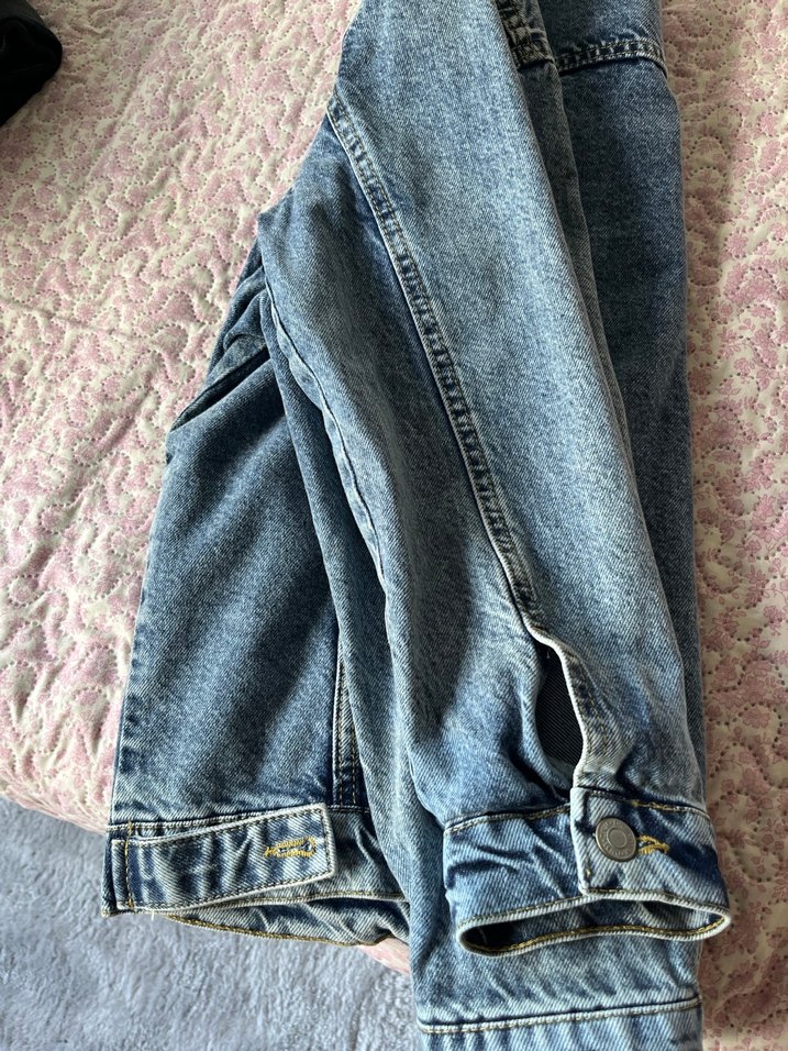 Trendyolmilla Düğmeli Mavi Denim Kadın Ceket - Görsel 3