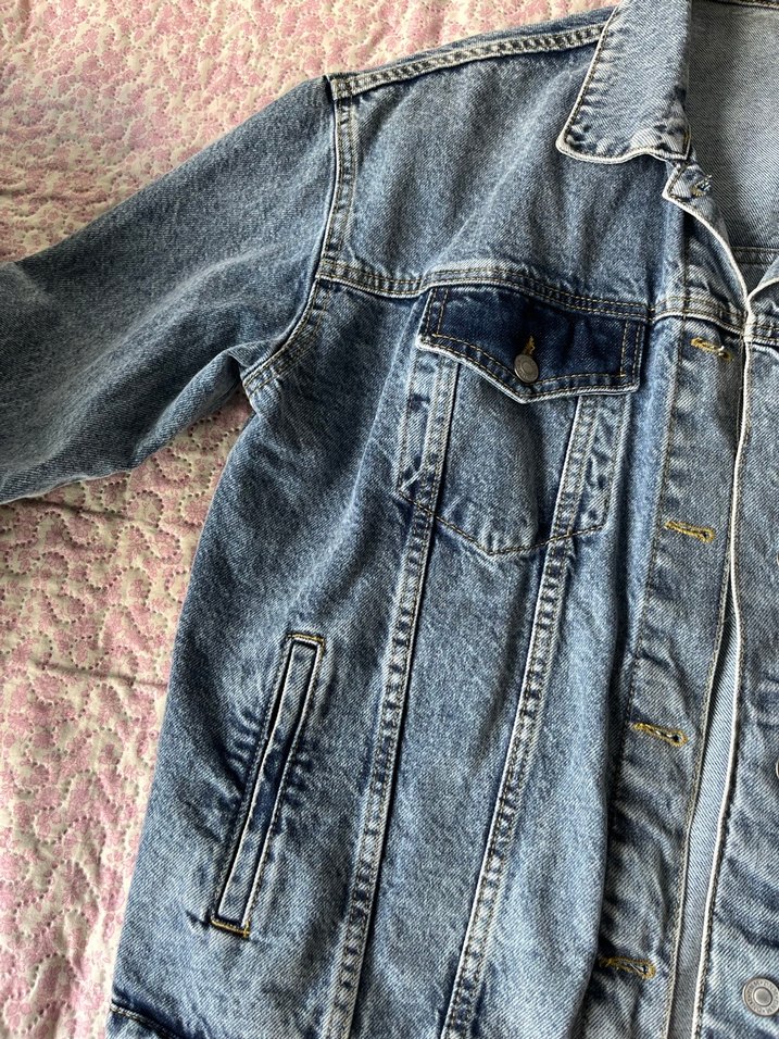 Trendyolmilla Düğmeli Mavi Denim Kadın Ceket - Görsel 2