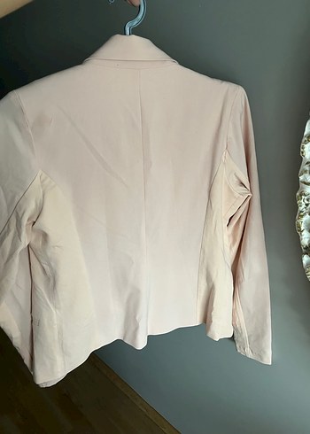 Pudra Pembe Düğmeli Kadın Blazer Ceket - Görsel 2