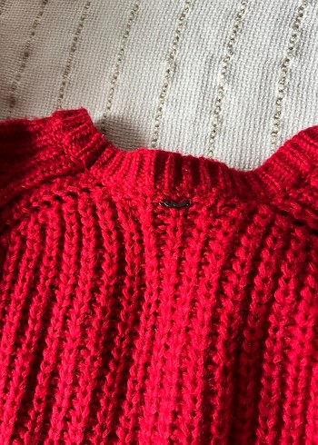LTB Kırmızı Örgü Kadın Kazak - Görsel 2