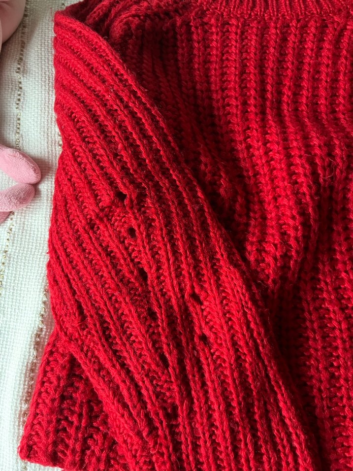 LTB Kırmızı Örgü Kadın Kazak - Görsel 4