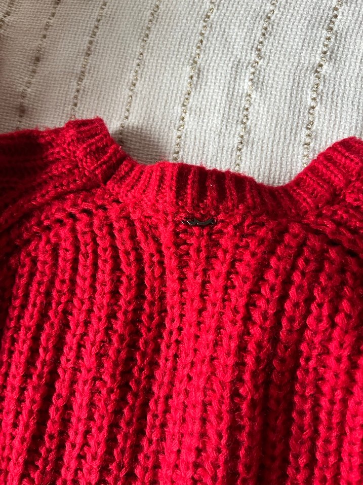 LTB Kırmızı Örgü Kadın Kazak - Görsel 2