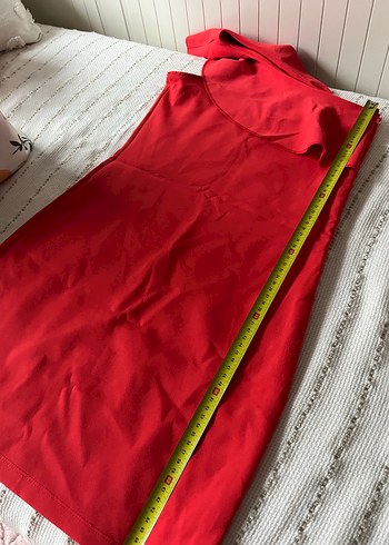 Kırmızı Tek Omuzlu Elbise - Görsel 3