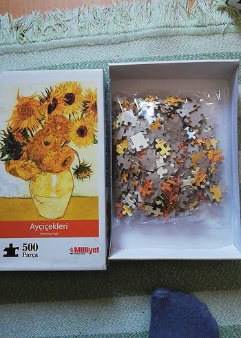  Beden Renk PuzzleKahverengi sarı Tonlarda Puzzle ayçiçekleri