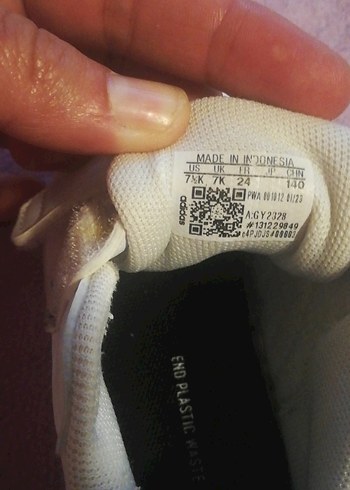 Kız Çocuk Spor Ayakkabı 24numara Adidas beyaz - Görsel 7