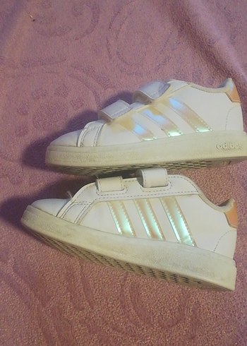 Kız Çocuk Spor Ayakkabı 24numara Adidas beyaz - Görsel 5