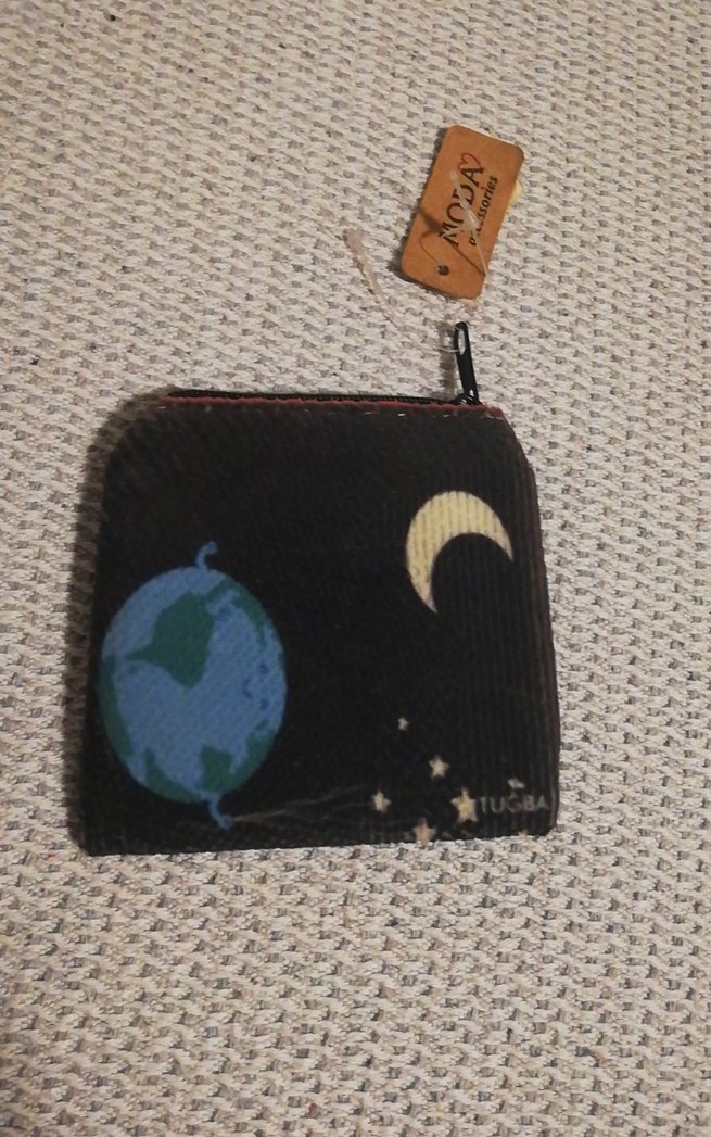 Siyah Baskılı mini Cüzdan fermarlı - Görsel 2